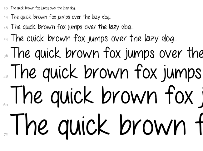 All Things Pink font waterfall